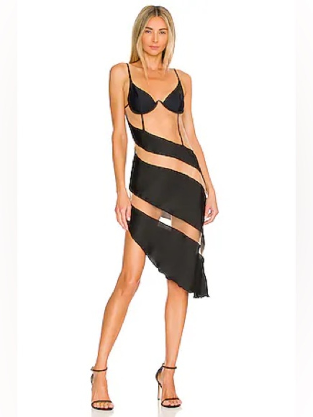 GOD SAVE QUEENS Scarlett Midi Dress in Black Size Small NWT